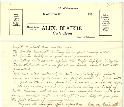 Alex 1893 blaikie cycle - blaikie,